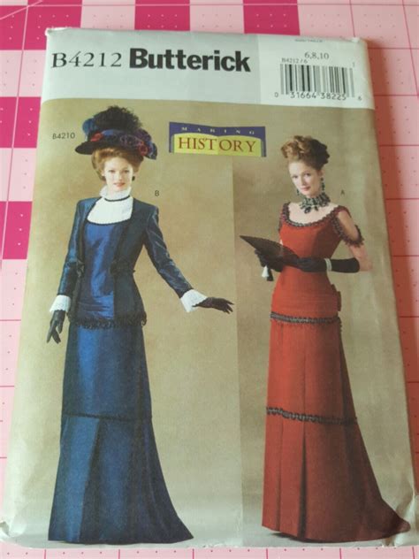 Butterick Pattern B Victorian Costume Gown Titanic Era Sizes