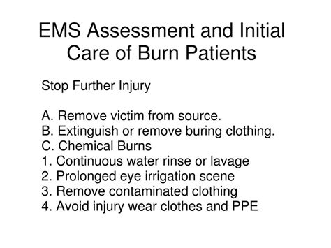 Ppt Ems Assessment And Initial Care Of Burn Patients Powerpoint Presentation Id 456800