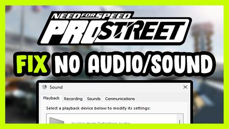 How To Fix Need For Speed Prostreet No Audio Sound Not Working Youtube