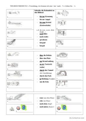 Wegbeschreibung Deutsch Daf Arbeitsbl Tter Pdf Doc