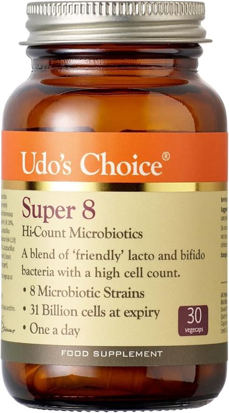 Udo S Choice Super 8 Hi Count Microbiotics Supports Bowels And