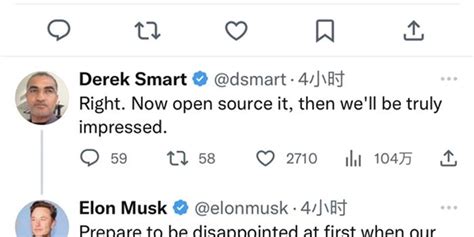 继开源特斯拉专利后 马斯克宣布下周推特算法开源：可能会失望手机新浪网