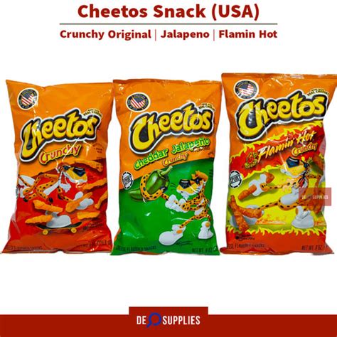 Jual Cheetos Crunchy Cheddar Jalapeno Flamin Hot Snack Import Usa Gr Jalapeno Jakarta