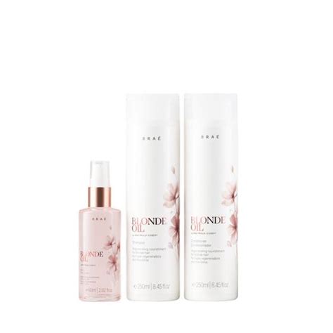 Kit Braé Blonde Oil By Ana Paula Siebert Shampoo 250ml Condicionador 250ml Óleo 60ml Kit
