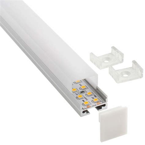 Kit Perfil Aluminio Alkal Suspend Para Tiras Led Metro