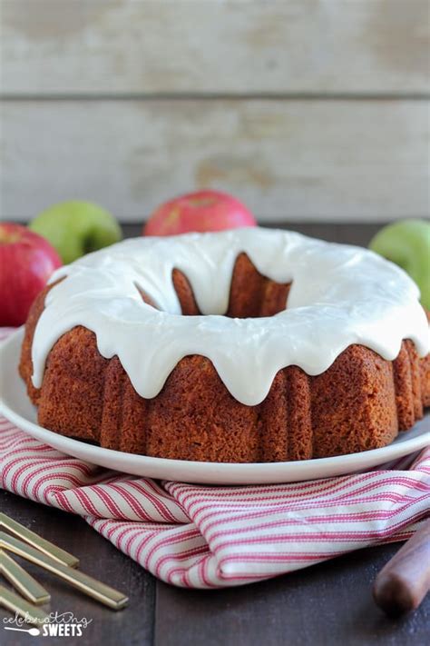 Apple Bundt Cake With Cream Cheese Frosting Celebrating Sweets