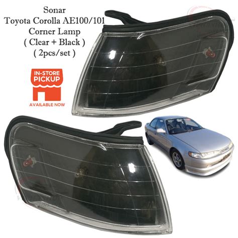 Sonar Toyota Corolla Ae Ae Corner Lamp Clear Black Shopee