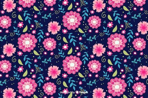 Fondo Natural Con Flores Coloridas Vector Gratis