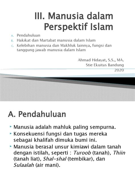 Iii Manusia Dalam Perspektif Islam Pdf