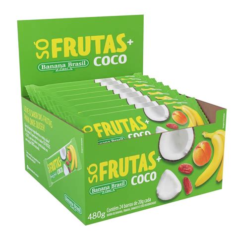 Barra Só Frutas Mais 24 Unidades de 20g Coco Banana Brasil OtimaNutri