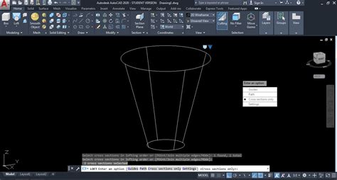 About Loft Command In Autocad D With Their Proper Definition And