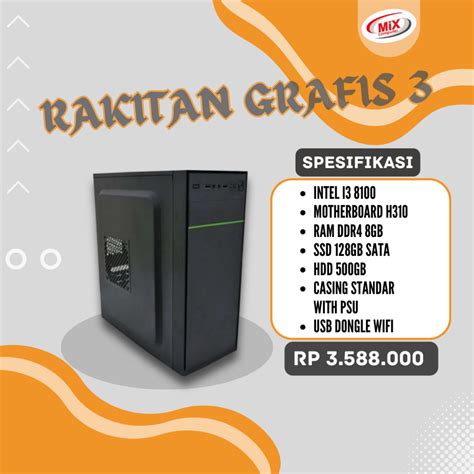 Jual Paket Pc Desain Komputer Rakitan Set Lengkap Core I Ssd