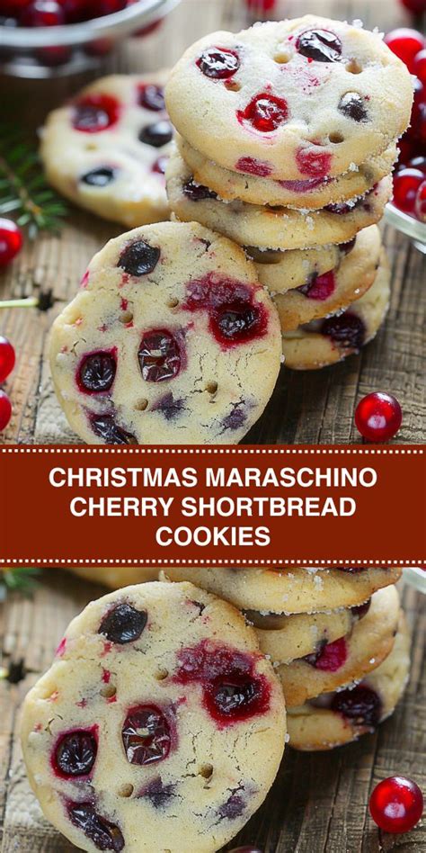 Christmas Maraschino Cherry Shortbread Cookies Easy Homemade Recipes