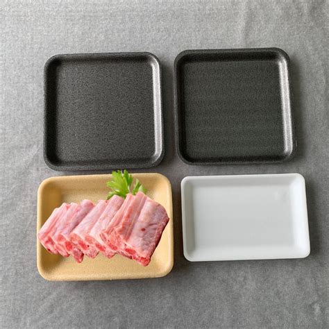 Pla Wood Grain Biodegradable Seafood Frozen Food Tray Kitchen