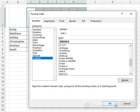 Excel Training Date Formatting