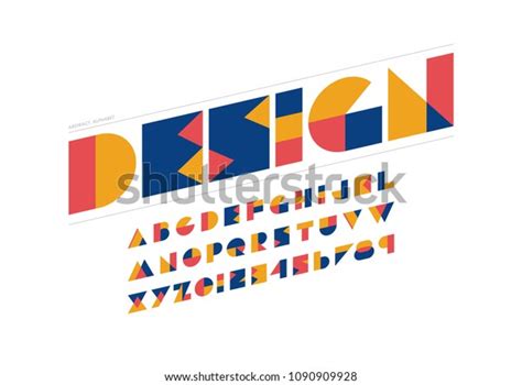 Vector Modern Abstract Font Alphabet Stock Vector Royalty Free 1090909928 Shutterstock