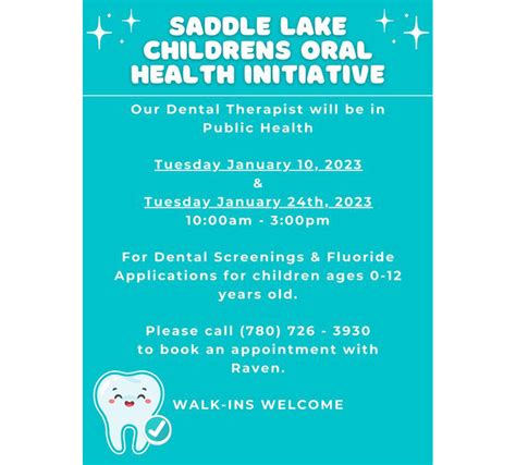 Saddle Lake Childrens Oral Health Initiative — Saddle Lake Post Secondary