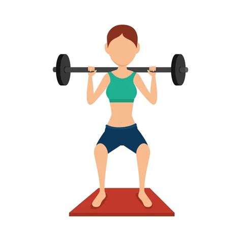 Girl Lifting Weights Stock Vectors Royalty Free Girl Lifting Weights