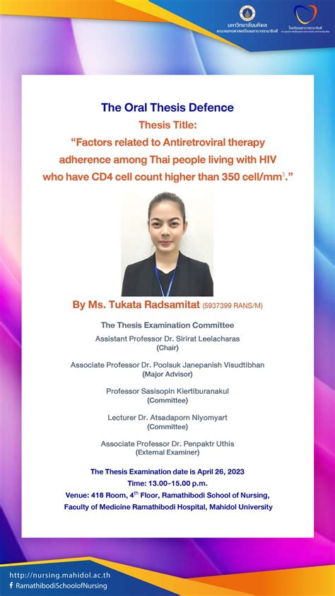 The Oral Thesis Defence Thesis Title Factors Related To