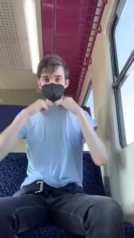 Getting Naked And Jerking Off On The Train Scrolller