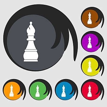 Bishop Chess Piece Icon On White Background Symbol Chess Concept Vector ...