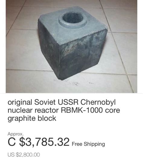 Original Soviet Ussr Chernobyl Nuclear Reactor Rbmk Core Graphite