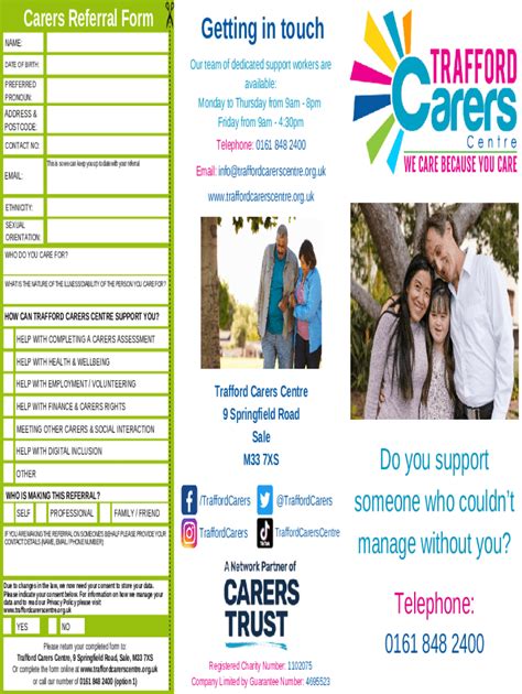 Fillable Online Carers Referral Form And Adult Carer Support Plan Fax