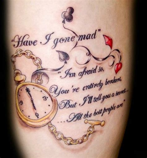 Tattoo Quotes Alice In Wonderland Alice And The Mad Hatter Aka