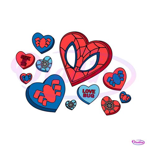 Valentine Heart Spiderman SVG