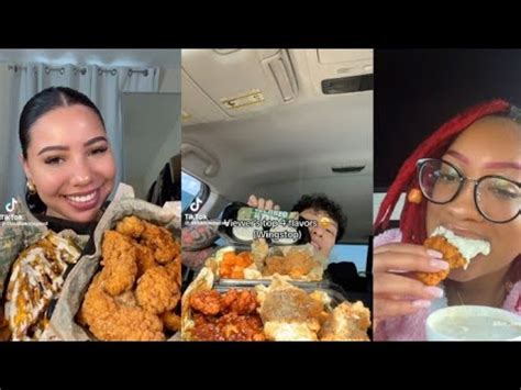 Wingstop Mukbang Tiktok Compilation Youtube