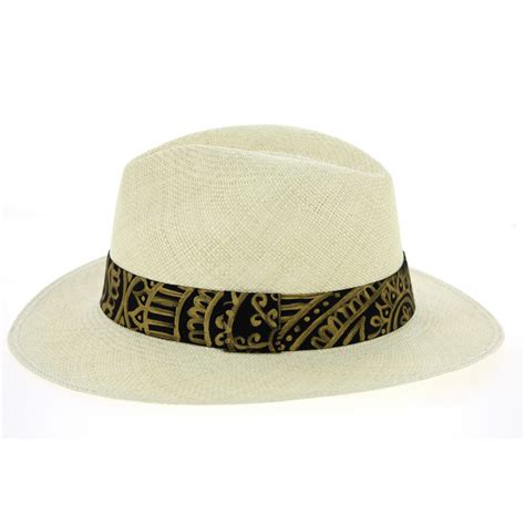 Chapeau Fedora Mandala Panama Blanc Traclet Reference