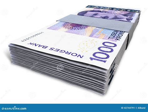 Norwegian Krone Notes Bundles Stock Image Image Of Notes Money 42744791