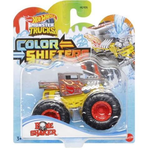Hot Wheels Monster Trucks Renk Değiştiren Araçlar Bone Shaker HGX Limon Oyuncak
