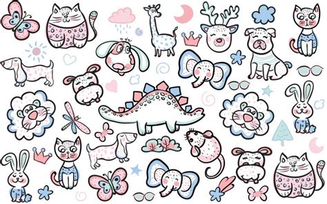 Doodle Animal Free Vector Art - Frebers