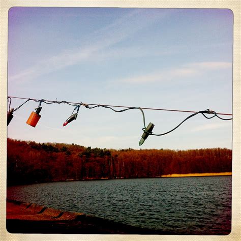 Brandenburg Buckow Schermützelsee Boot Lichterkette