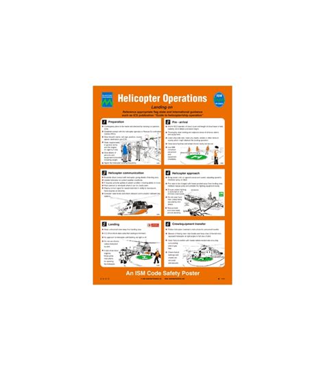 Safety Training Posters Operational White Vinyl Poster Helicopter