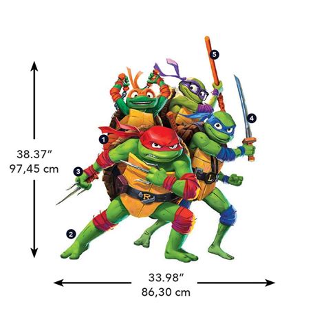 Roommates Teenage Mutant Ninja Turtles Mutant Mayhem Group Giant Peel