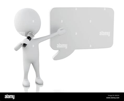 D Renderer Image White People With A Blank Speech Bubble