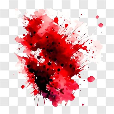 Download Abstract Red Paint Splatter On Black Background Png Online