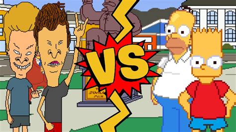 M U G E N Beavis Butt Head Vs Homer Simpson Bart Simpson Beavis And