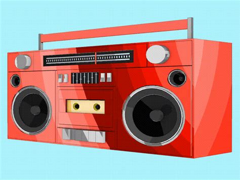 Retro Boombox Cartoon