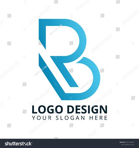 B R Letter Unique Brand Logo Design Vector Royalty Free Stock Vector