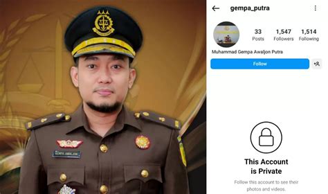 Akun Instagram Kabag Hukum Setda Kota Jambi Mendadak Digembok