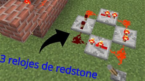 3 Relojes De Redstone Fáciles Youtube