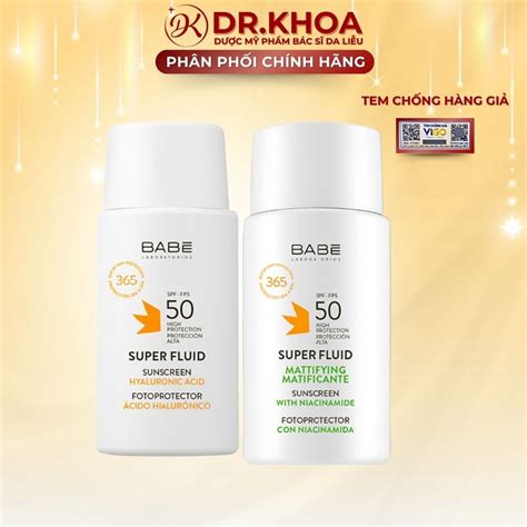 Kem Ch Ng N Ng Ph R Ng Babe Solar Super Fluid Screen Spf Shopee