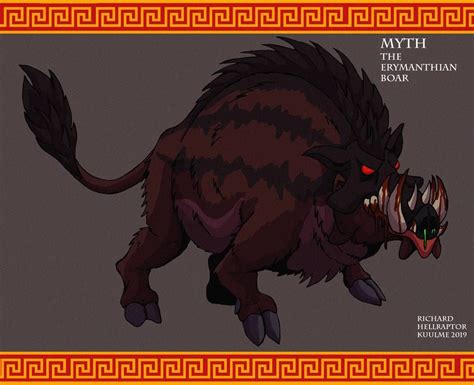 Myth The Erymanthian Boar By Hellraptorstudios Greek Mythology Gods