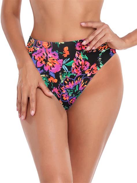 RELLECIGA Women S High Cut High Waisted Bikini Bottom Walmart