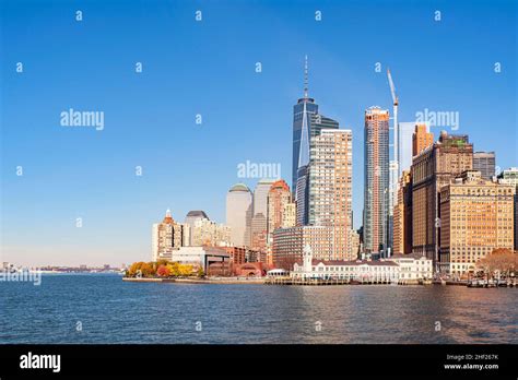 View From Hudson River Of The Financial District One Of The Most