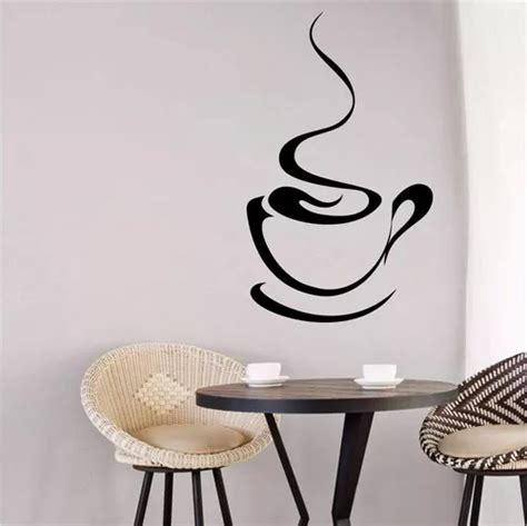 Vinilos Decorativos Vinil Pared Silueta Taza Caf Mercadolibre