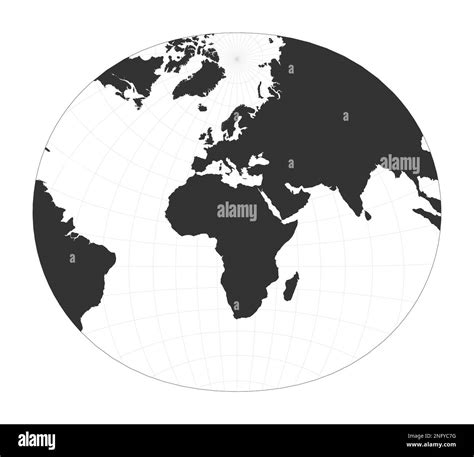 Weltkarte Modifizierte stereographische Projektion für Europa und